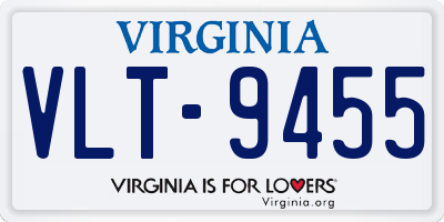 VA license plate VLT9455