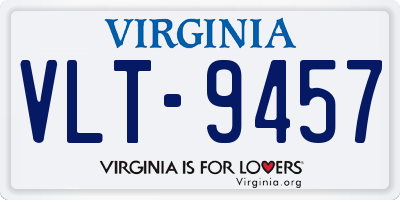 VA license plate VLT9457