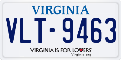 VA license plate VLT9463