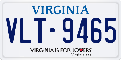 VA license plate VLT9465