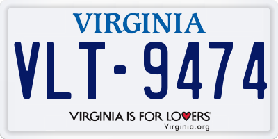 VA license plate VLT9474