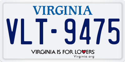 VA license plate VLT9475