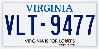 VA license plate VLT9477