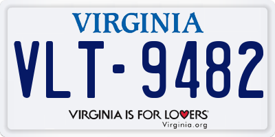 VA license plate VLT9482