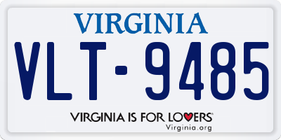 VA license plate VLT9485