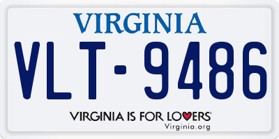 VA license plate VLT9486