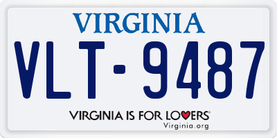 VA license plate VLT9487