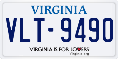 VA license plate VLT9490
