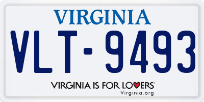 VA license plate VLT9493