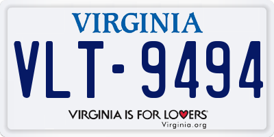 VA license plate VLT9494