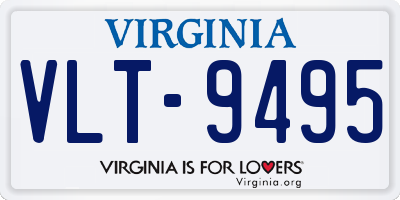 VA license plate VLT9495