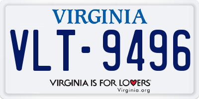 VA license plate VLT9496