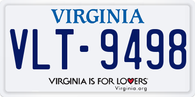 VA license plate VLT9498