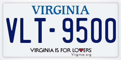 VA license plate VLT9500