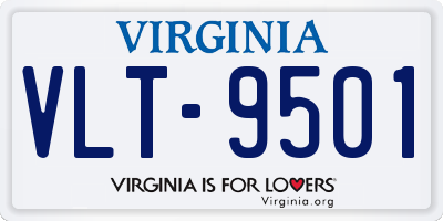 VA license plate VLT9501