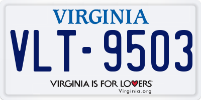VA license plate VLT9503