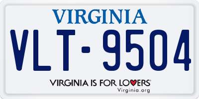 VA license plate VLT9504