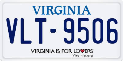 VA license plate VLT9506
