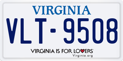 VA license plate VLT9508