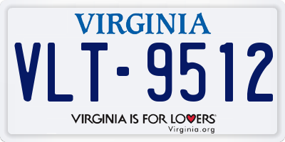 VA license plate VLT9512