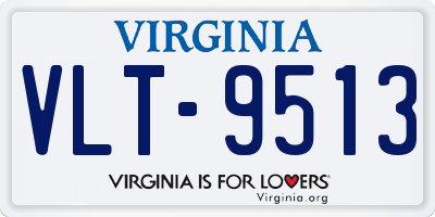 VA license plate VLT9513