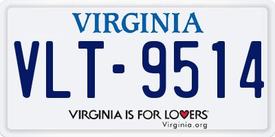 VA license plate VLT9514