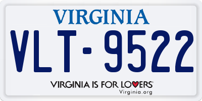 VA license plate VLT9522