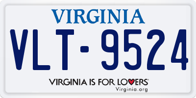 VA license plate VLT9524
