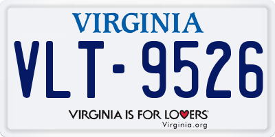 VA license plate VLT9526
