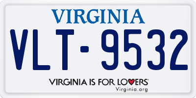 VA license plate VLT9532