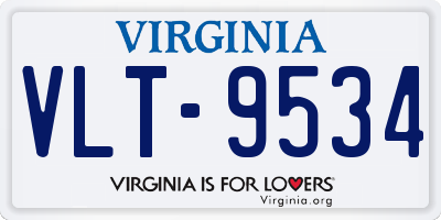 VA license plate VLT9534
