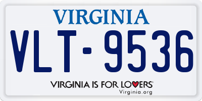 VA license plate VLT9536