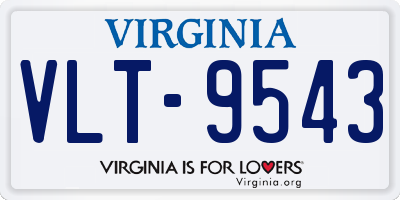 VA license plate VLT9543