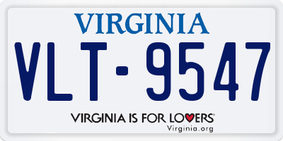 VA license plate VLT9547