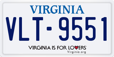 VA license plate VLT9551