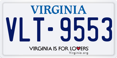 VA license plate VLT9553