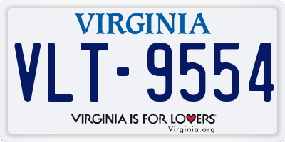 VA license plate VLT9554