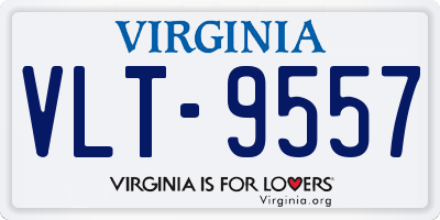 VA license plate VLT9557