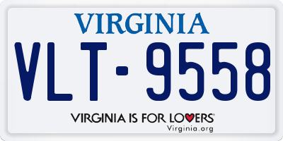 VA license plate VLT9558
