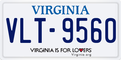 VA license plate VLT9560