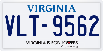 VA license plate VLT9562