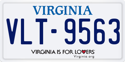 VA license plate VLT9563