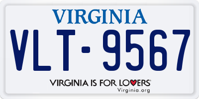 VA license plate VLT9567