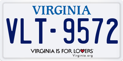 VA license plate VLT9572