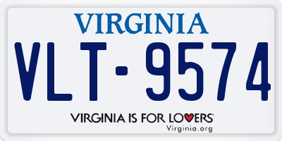 VA license plate VLT9574