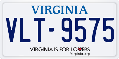 VA license plate VLT9575