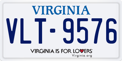 VA license plate VLT9576
