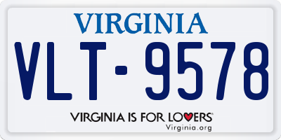 VA license plate VLT9578