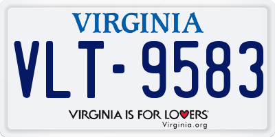 VA license plate VLT9583