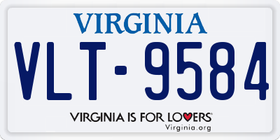 VA license plate VLT9584